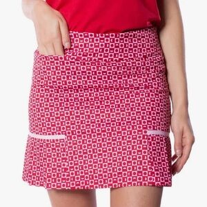 Golftini Pink Skort with side pleats-Pristine-Size 8-17.5” Length